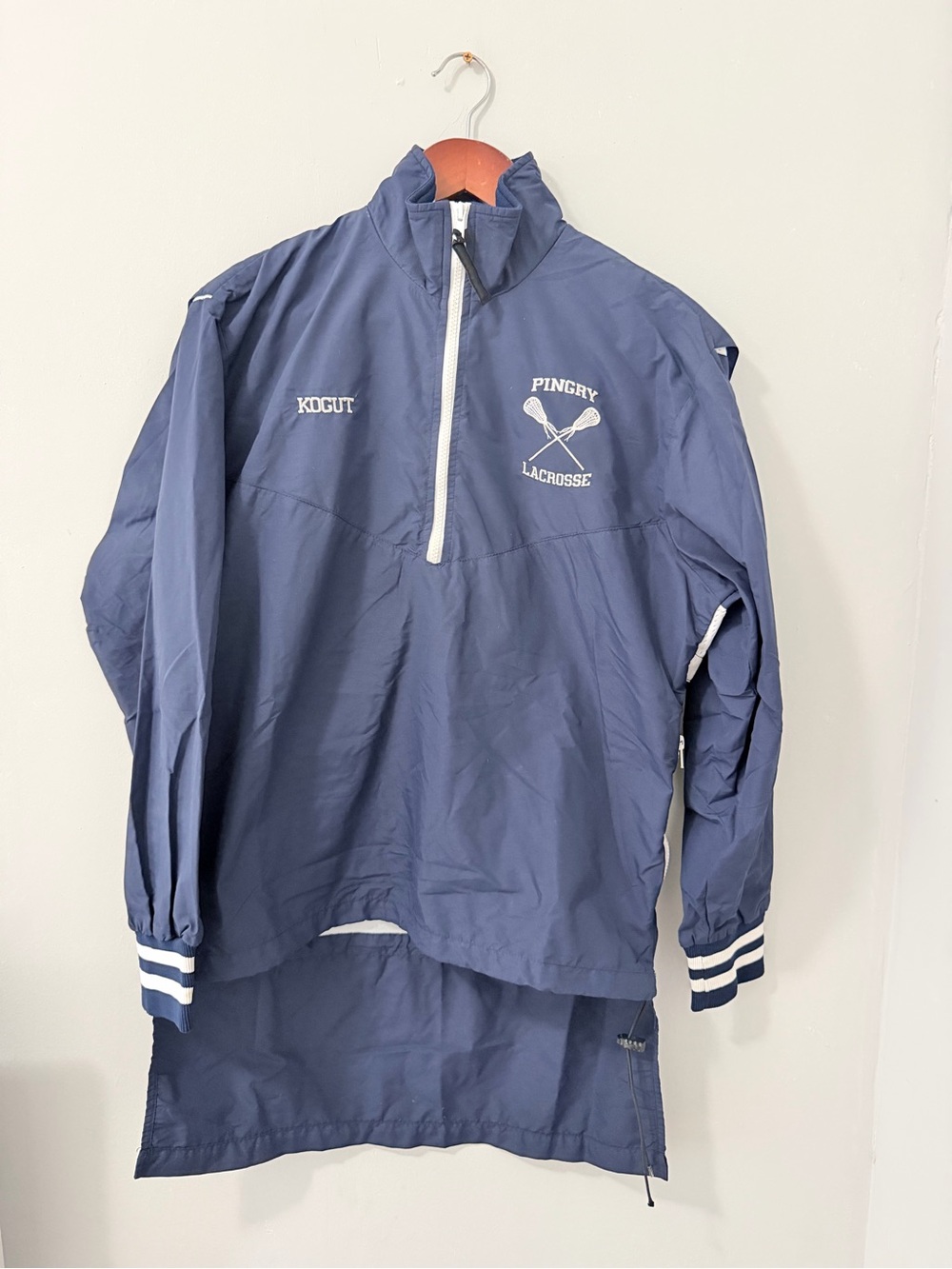 Vintage jacket 2009 Pingry Lacrosse navy size S Windbreaker